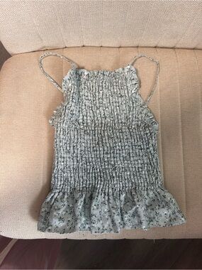 Reformation smocked tank top